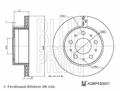 Bremžu diski BLUE PRINT ADBP430041 3