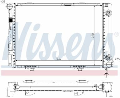 Radiators, Motora dzesēšanas sistēma NISSENS 62557A 5