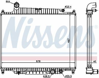 Radiators, Motora dzesēšanas sistēma NISSENS 643222 5