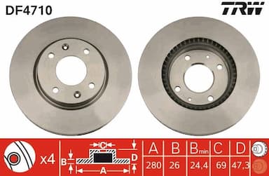 Bremžu diski TRW DF4710 1