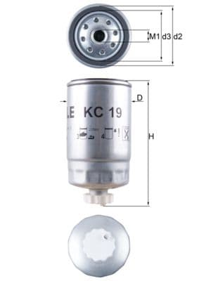 Degvielas filtrs KNECHT KC 19 1