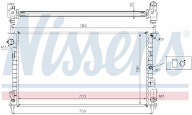 Radiators, Motora dzesēšanas sistēma NISSENS 62015A 6