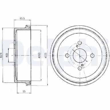 Bremžu trumulis DELPHI BF278 1