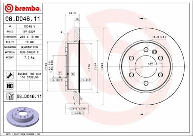 Bremžu diski BREMBO 08.D046.11 1