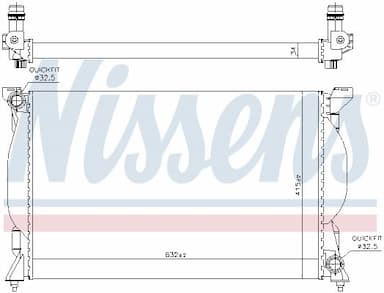 Radiators, Motora dzesēšanas sistēma NISSENS 60301A 6