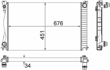 Radiators, Motora dzesēšanas sistēma MAHLE CR 1861 000S 1