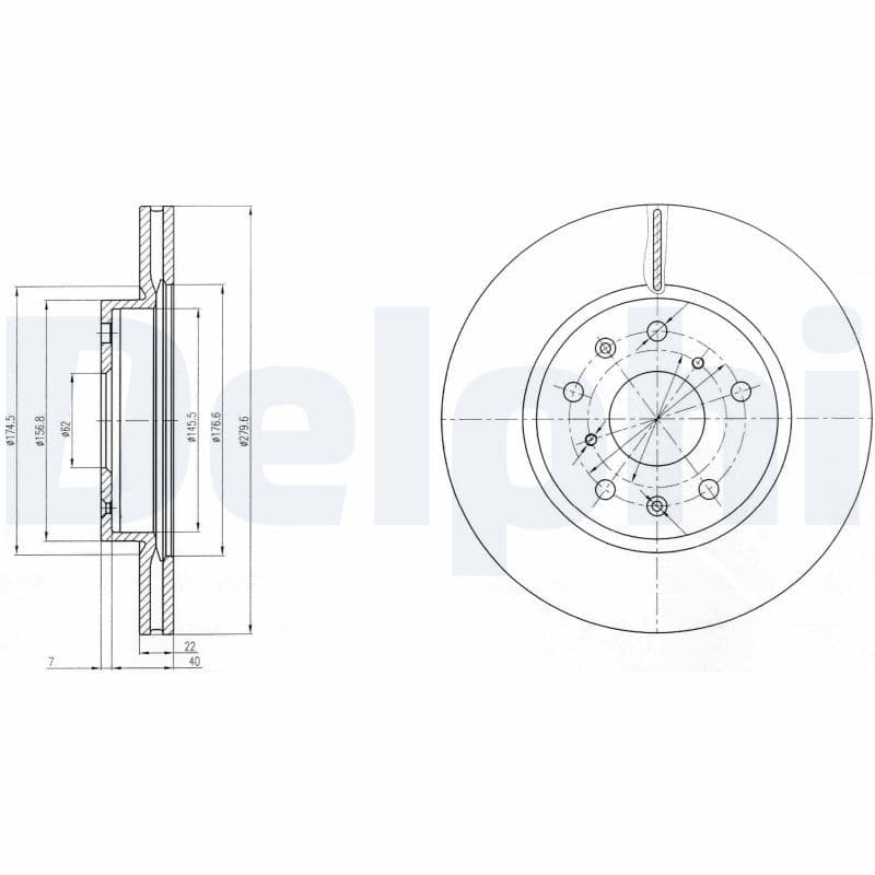 Bremžu diski DELPHI BG4093C 1