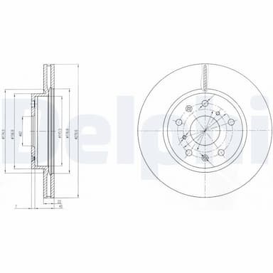 Bremžu diski DELPHI BG4093C 1