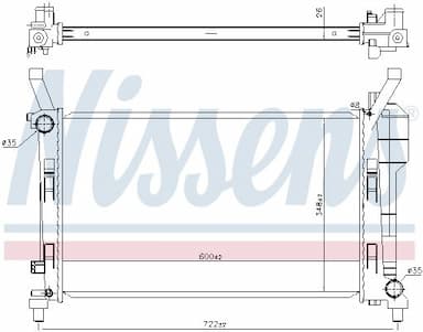 Radiators, Motora dzesēšanas sistēma NISSENS 67106 5