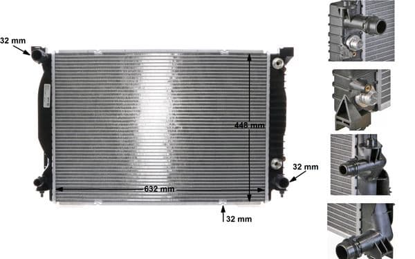 Radiators, Motora dzesēšanas sistēma MAHLE CR 424 000S 1