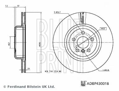 Bremžu diski BLUE PRINT ADBP430018 3