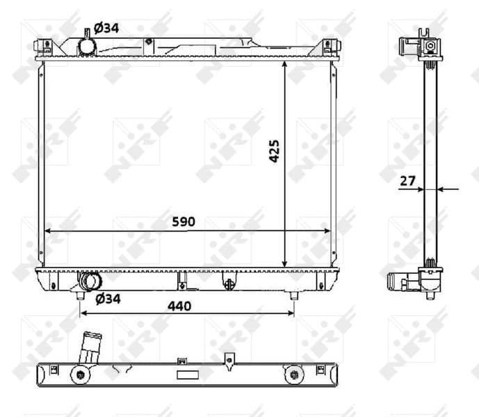 Radiators, Motora dzesēšanas sistēma NRF 53916 1