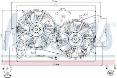 Ventilators, Motora dzesēšanas sistēma NISSENS 85483 8