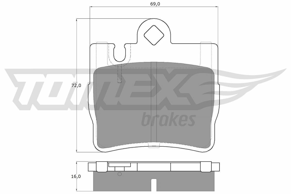 Bremžu uzliku kompl., Disku bremzes TOMEX Brakes TX 12-87 1