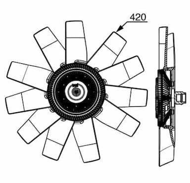 Ventilators, Motora dzesēšanas sistēma MAHLE CFF 530 000P 2