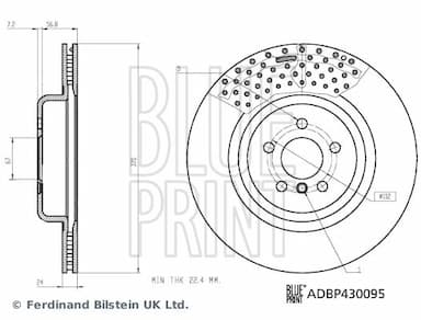 Bremžu diski BLUE PRINT ADBP430095 3