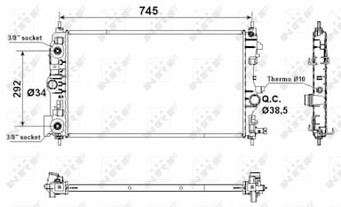 Radiators, Motora dzesēšanas sistēma NRF 53159 5