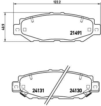 Bremžu uzliku kompl., Disku bremzes BREMBO P 83 038 1