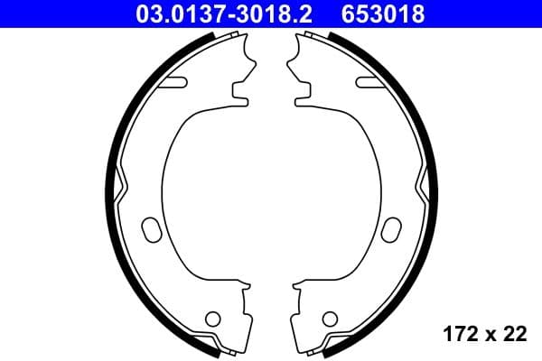 Bremžu loku kompl., Stāvbremze ATE 03.0137-3018.2 1