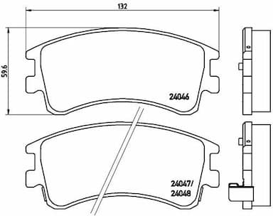 Bremžu uzliku kompl., Disku bremzes BREMBO P 49 032 1