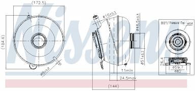 Kompensācijas tvertne, Dzesēšanas šķidrums NISSENS 996251 5