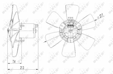 Ventilators, Motora dzesēšanas sistēma NRF 47391 2