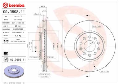 Bremžu diski BREMBO 09.D608.11 1