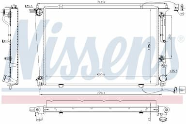 Radiators, Motora dzesēšanas sistēma NISSENS 67040 5