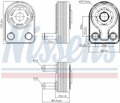 Eļļas radiators, Motoreļļa NISSENS 90971 5