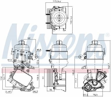 Eļļas radiators, Motoreļļa NISSENS 91326 5