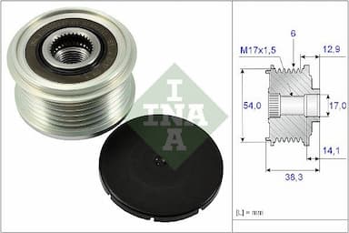 Ģeneratora brīvgaitas mehānisms Schaeffler INA 535 0264 10 1