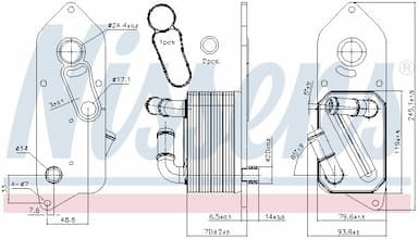 Eļļas radiators, Motoreļļa NISSENS 90892 8