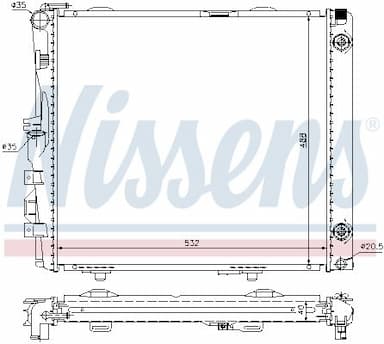 Radiators, Motora dzesēšanas sistēma NISSENS 62683A 5