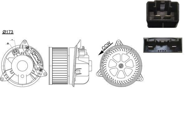 Salona ventilators MAHLE AB 195 000S 1