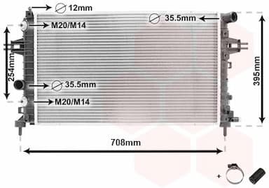 Radiators, Motora dzesēšanas sistēma VAN WEZEL 37002362 1