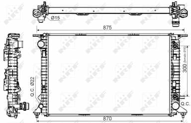 Radiators, Motora dzesēšanas sistēma NRF 53116 1