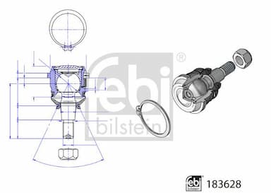 Balst-/Virzošais šarnīrs FEBI BILSTEIN 183628 1