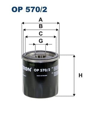 Eļļas filtrs FILTRON OP 570/2 1