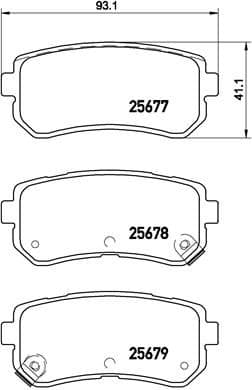 Bremžu uzliku kompl., Disku bremzes BREMBO P 30 068 1