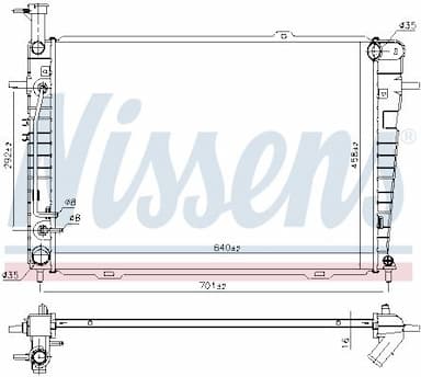 Radiators, Motora dzesēšanas sistēma NISSENS 675015 6