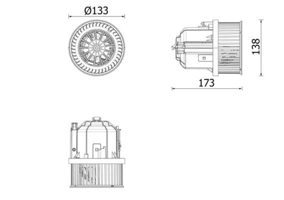 Salona ventilators MAHLE AB 337 000P 1