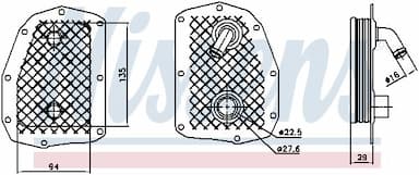 Eļļas radiators, Motoreļļa NISSENS 90734 7