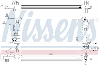 Radiators, Motora dzesēšanas sistēma NISSENS 630725 5