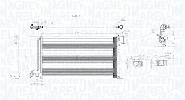 Kondensators, Gaisa kond. sistēma MAGNETI MARELLI 350203796000 1