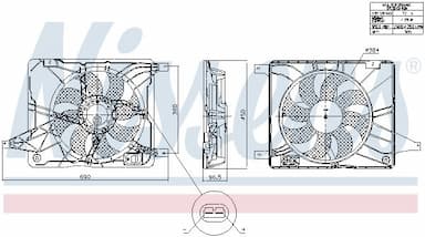 Ventilators, Motora dzesēšanas sistēma NISSENS 850017 6