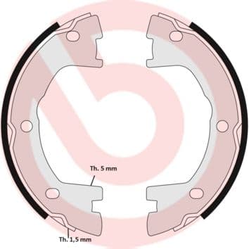 Bremžu loku kompl., Stāvbremze BREMBO S A6 506 1