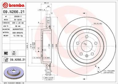 Bremžu diski BREMBO 09.N266.21 1