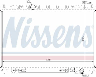 Radiators, Motora dzesēšanas sistēma NISSENS 68712 6