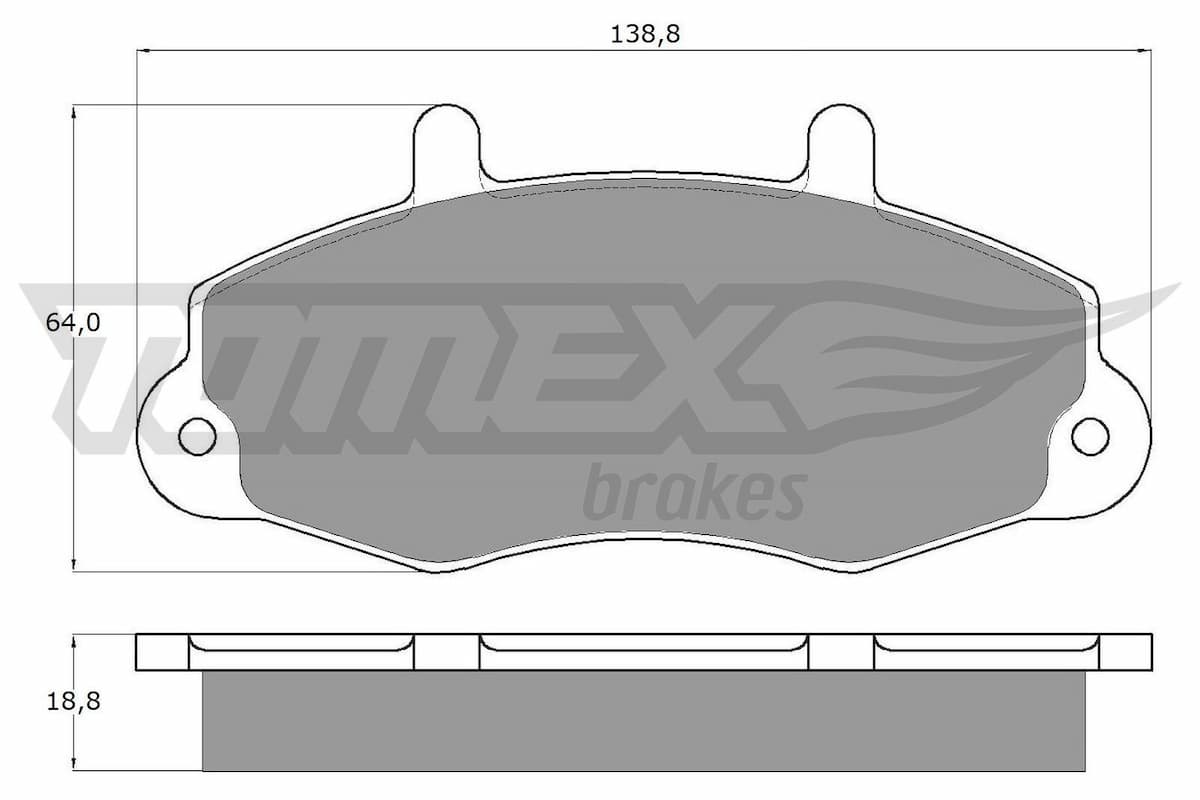 Bremžu uzliku kompl., Disku bremzes TOMEX Brakes TX 10-66 1