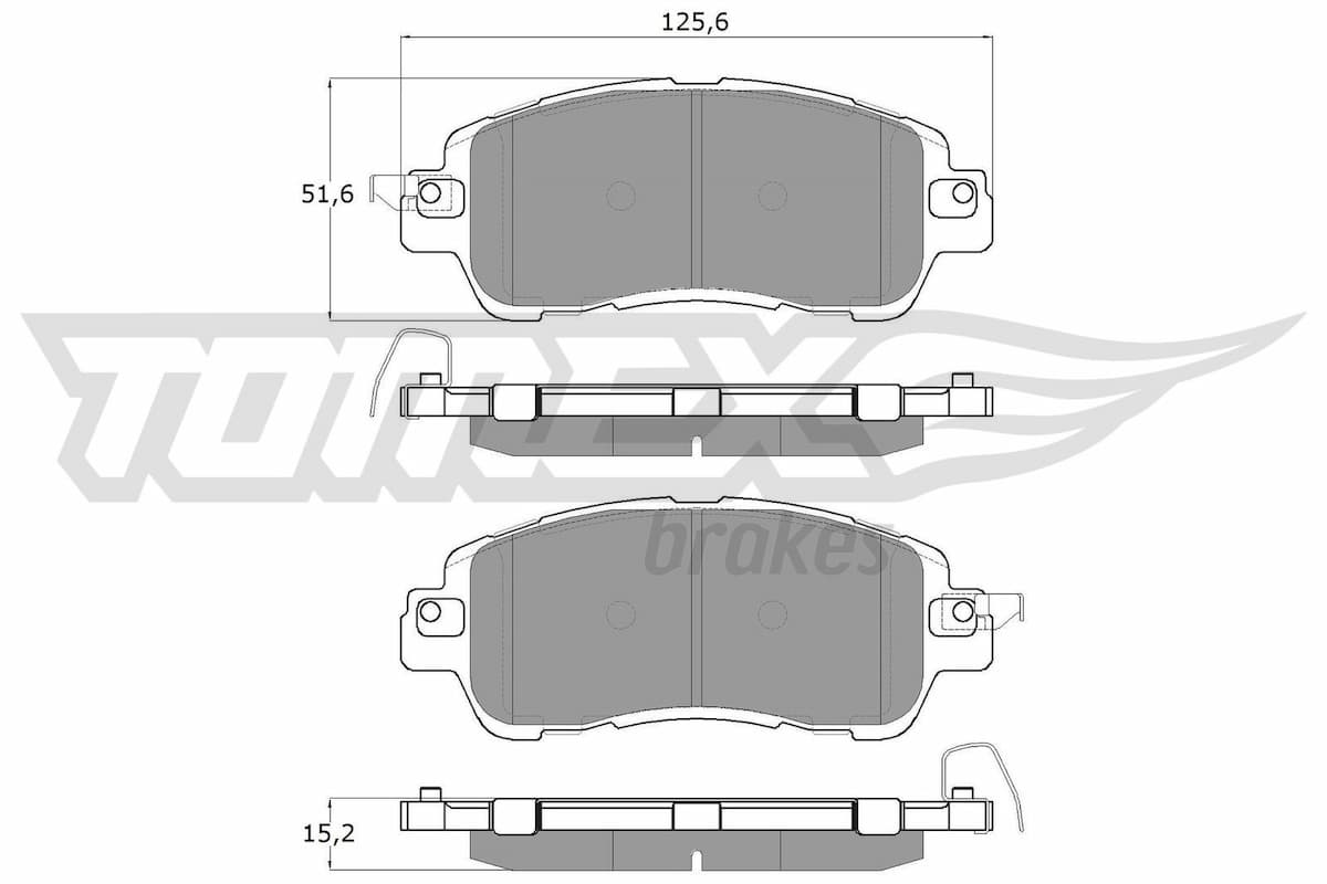 Bremžu uzliku kompl., Disku bremzes TOMEX Brakes TX 18-26 1